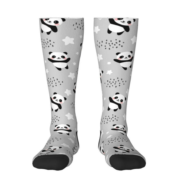 Balery Pandas Calcetines novedosos Calcetines deportivos Calcetines hasta la rodilla Calcetines de algodón Calcetines originales y geniales