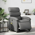 thumbnail image 1 of vidaXL Fauteuil Inclinable de Massage Électrique Gris en Similicuir, 1 of 1