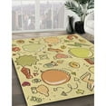 thumbnail image 3 of Ahgly Company Tapis d'Intérieur Lavables à la Machine, Carrés Transitionnels Brun Cannelle, 8' Carré, 3 of 7