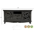 thumbnail image 2 of Taran Designs Valerie 66" Farmhouse Wood Entertainment Console in Black, 2 of 8