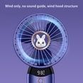 thumbnail image 4 of Yuarrent Ventilador portátil ABS, pantalla LCD, funcionamiento silencioso, 4 engranajes, bonito ventilador de refrigeración de repuesto Electrodomésticos Azul, 4 of 6