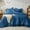 Teal, variant on Teal Queen Comforter Set, 3 Pieces Seersucker Comforters Queen Size, Lightweight & Fluffy Bedding Sets Queen for All Season with 1 Ruffle Comforter and 2 Ruffle Pillowshams