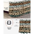 thumbnail image 3 of Black Paw Print Bed Skirt King Size, Farmhouse Vintage Shabby Wood Grain Wrap Around Bed Skirting with Adjustable Elastic Strap, Dust Ruffled Pleated Bedskirts 18 Inch Drop for Bedroom King Beds, 3 of 9