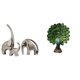 thumbnail image 1 of Estatua de elefante,Estatuas de elefantes de cerámica,figuras de elefantes,decoración,Figura de escritorio,Estante de estatua de pavo real para escritorio,decoración del hogar,Figura, 1 of 8