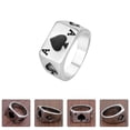 thumbnail image 4 of MasteelfCA 1pc Fashion Titanium Steel Ring Exquisite Finger Jewelry for Man (Steel Color), 4 of 7