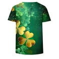 thumbnail image 7 of AOOCHASLIY Womens Clothes Tops Summer Casual, St. Patrick's Day Fashion Woman Round Neck Short Sleeve Tops T-Shirt Prints Loose Blouse for Home Party Outdoor, 7 of 7