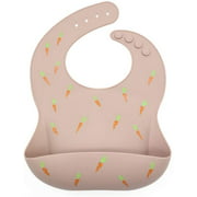 Silicone Baby Bib For Babies Toddlers With Large Food Catcher Pocket