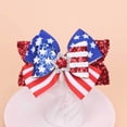 thumbnail image 5 of TOWED22 4th of July Bow Hair Clips Glitter Independence Day Hair Bow Clip Patriotic Red White Blue Bows,Hair Accessories for Parties(Blue), 5 of 7