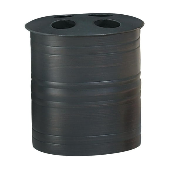 nu steel Bogart Metal Toothbrush Holder Stand for Vanity Countertops in Master, Guest, and Kids' Bathrooms - Oil Rubbed Bronze