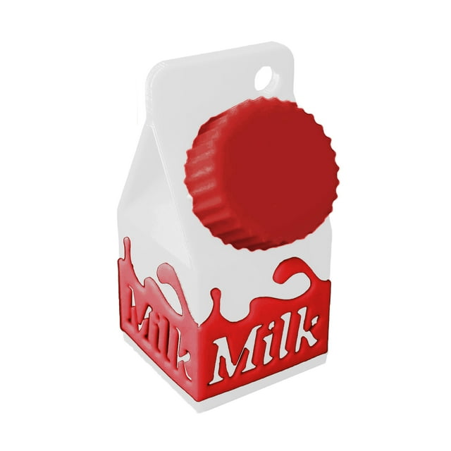 Milk Carton Pill Holder Mini Milk Carton Keychain Pill Storage Bottle for Lactose Intolerant Backpack Purse Handbag
