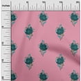 thumbnail image 1 of oneOone Silk Tabby Fabric Leaves & Floral Block Print Sewing Fabric BTY 42 Inch Wide, 1 of 4