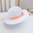thumbnail image 2 of Odeerbi Toddler Hat Baby Boys Girls Cotton Bucket Hat Summer Sun Hat for Sun Protection 2024 Fashion Flower Print Mesh Breathable Cap Cute Sunscreen Hat White, 2 of 4