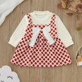 thumbnail image 2 of Sngxgn Long Sleeve Girls Dresses Casual A-Line Dress for Toddler School Recital Party(Red,110), 2 of 5