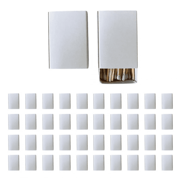 Fósforos blancos cajita europea | 40 cajetillas de 35 pzas | 1,400 fósforos | Personalizables para eventos | Madera reforestada