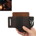 thumbnail image 4 of PU Leather Belt Loop Waist Multitool Sheath with Key Holder Knife Sheaths Flashlight Holster for Training Camping Climbing (Brown), 4 of 10