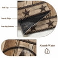 thumbnail image 4 of Farmhouse Stars Round Rug 6ft Washable Circle Kitchen Rugs Non Slip Vintage Country Western Wooden Grain Large Area Rug Indoor Floor Carpet for Bedroom Living Room Home Office Dining Room Nursery, 4 of 9