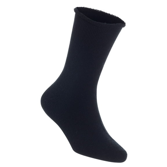 Lian LifeStyle Fantastic Children's Wool Crew Socks, LK0601, Size 9Y-11Y, Color Black