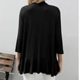 thumbnail image 4 of POIUYTR Women's Lightweight Cardigan Casual Loose 3/4 Sleeve Soft Open Front Knit Cardigan Sweater Cover Up Fall Shirts 2024 Trendy Clothes, 4 of 5