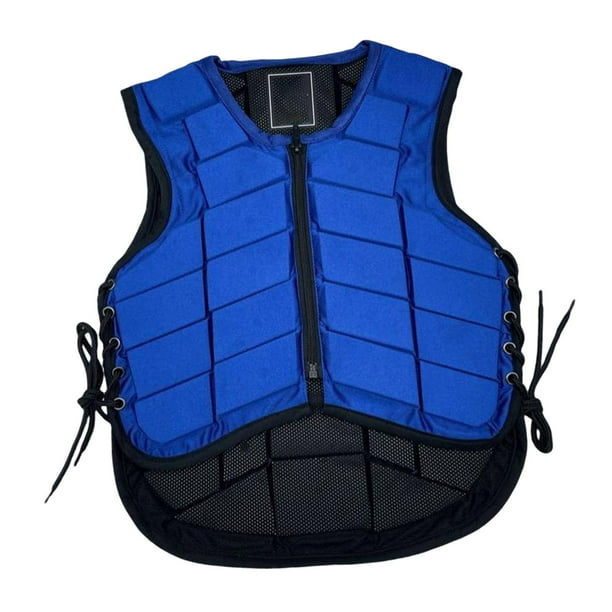Chaleco de equitación, Guardias deportivos Chaleco con cremallera Accesorios transpirables Chaleco de entrenamiento Chaleco ecuestre para hombres para , azul, shamjiam Chaleco ecuestre