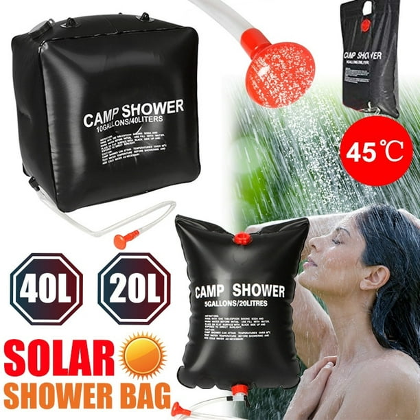 Outdoor Portable Solar Camping Shower Bag 10 Gallon/40L, Water 