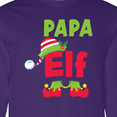 thumbnail image 4 of Inktastic Christmas Papa Elf Long Sleeve T-Shirt, 4 of 5