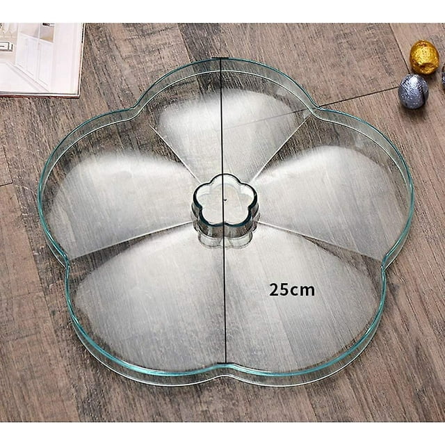 Flower Shape Snack Serving Tray Snacks Storage Box With Lid For Food Storage Box, Blue