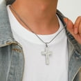 thumbnail image 2 of Jewmon Mens Cross Necklace Stainless Steel Blessing On Your Confirmation Necklace Anniversary Gifts for Boyfriend, 2 of 7
