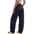 thumbnail image 4 of Sundazz Womens Wide leg Pants Drawstring Lightweight Pants Loose Travel Casual Pants with Pockets, 4 of 8