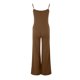 thumbnail image 3 of Gibobby pantalones de yoga Mono sin mangas con tirantes de para mujer(Café， XXL), 3 of 5