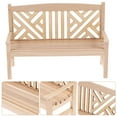 thumbnail image 1 of 1pc Mini Bench Wooden Furniture DIY Model Mini House Wooden Double Chair Model, 1 of 8