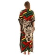thumbnail image 3 of Riviera Sun African Print Dashiki Maxi Caftan for Women (Rasta Print 3, 2X / 3X), 3 of 3