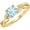 Yellow, variant on 925 Sterling Silver 14K Rose Gold Finish Round Cut Aquamarine Leaf Solitaire Engagement Ring For Womens