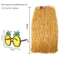 thumbnail image 3 of Conjunto de falda hawaiana Hula Grass Elcoho con gafas de sol y leis, 3 of 7