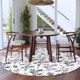 thumbnail image 3 of Round Area Rug 8 Ft, Grey Purple Botanical Washable Non-Slip Circle Carpet for Living Room/Bedroom, Watercolor Spring Floral Summer Leaf Collection Low-Profile Large Area Rugs for Indoor, 3 of 8