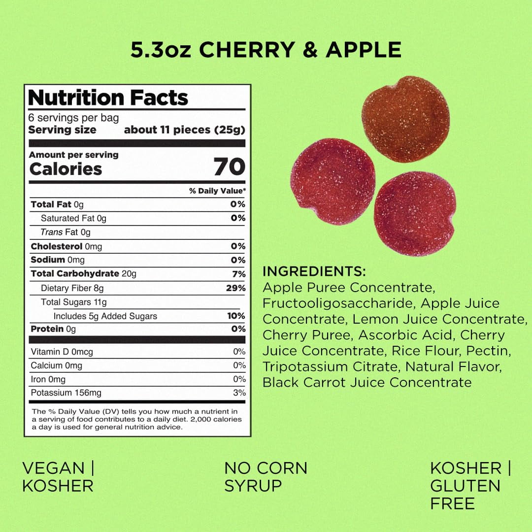 Simply Bites Fruit Sour Apple Cherry 5.3 oz (Pack Of 6)