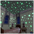 thumbnail image 2 of 100 x stars Sticker Wall Sticker Phosphorescent Sticker Wall Sticker for Bedroom Window Wall Ceiling Sticker, 2 of 2