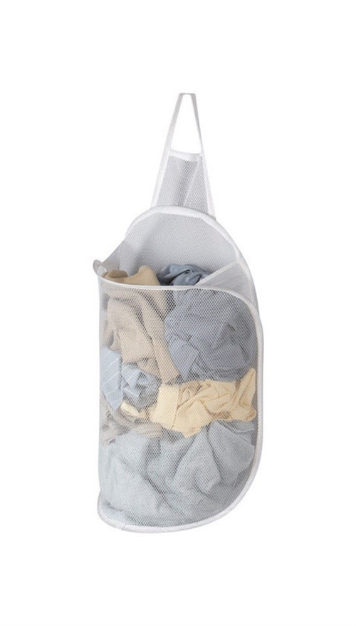 Bajer White Duramesh Nylon Laundry Hamper