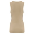 thumbnail image 2 of Women's Ribbed Sleeveless Crew Neck Summer Top Casual Basic Strap Tank Top, 2 of 5