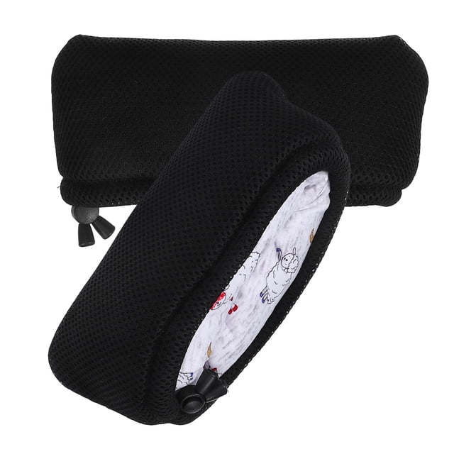 CATIEBYE 2Pcs Black Underarm Crutch Covers with Antislip Mesh Design for Enhanced Stability