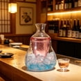 thumbnail image 3 of White Glass Ice Wine Decanter Built-In Ice Chamber Chills Wine Without Dilution, Premium Bar Accessory for Wine Whiskey Lovers Home Bar Party Restaurant Serving, 3 of 4