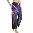 thumbnail image 6 of Salouo Jungle Path Glowing Mushrooms Print Women's Pajama Pants Casual Loose Sweatpants PJs Flowy Pants Drawstring Palazzo for Women Wide Leg Pants Lounge Pajama -Large, 6 of 8