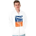 thumbnail image 3 of Basketball Hoop Athlete Game On Men's Big & Tall Graphic Zip Up Hoodie Brisco Brands 4X, 3 of 5