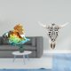 thumbnail image 2 of Figura de cabeza de toro de de cristal, animal marino, arte de pared, decoración, escultura artesanal, adorno para el hogar, la oficina, la e, 2 of 8