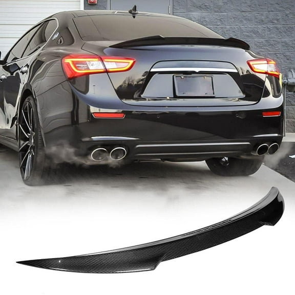 For Maserati Ghibli 4-Door Sedan 2014-2017 Carbon Fiber Rear Trunk Spoiler Wing