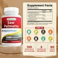 thumbnail image 2 of Best Naturals Saw Palmetto 10:1 Extract Prostate Supplements for Men - 120 Capsules - Made with Pygeum Bark 4:1 Extract & Pumpkin Seed Powder, 2 of 7