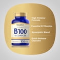 thumbnail image 3 of Vitamin B 100 Complex | 100 Capsules for Men and Women | By Piping Rock, 3 of 7
