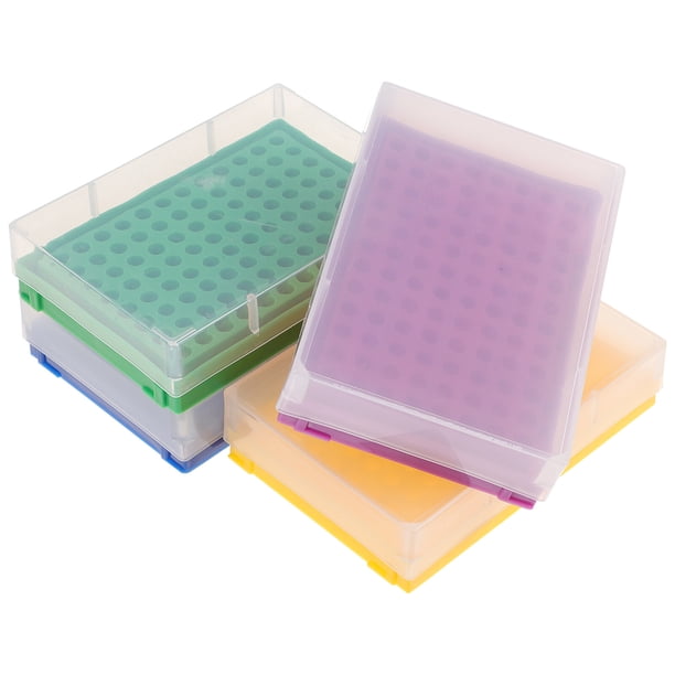 EeaseMX Estuche de almacenamiento de polipropileno para tubo de microcentrífuga de 4 piezas para microtubos de 0,2 ml