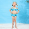 thumbnail image 2 of KAWELL Little Girls Two-Piece Summer Swimwear Role Play Bikini Swim Suit Toddler Tankini Red 3-10 Years, 2 of 7