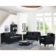 thumbnail image 2 of LifeStyle Solutions Hartford Ensemble de Canapé en Microfibre 3 Pcs, Noir, 2 of 2