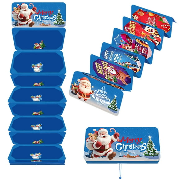 Christmas Coin Purse 2026 Creative Cash Surprise Envelope Gift Card Holder with 6 Slots Multiple Pull Holder Surprise Christma Xmas Gift Card Holder